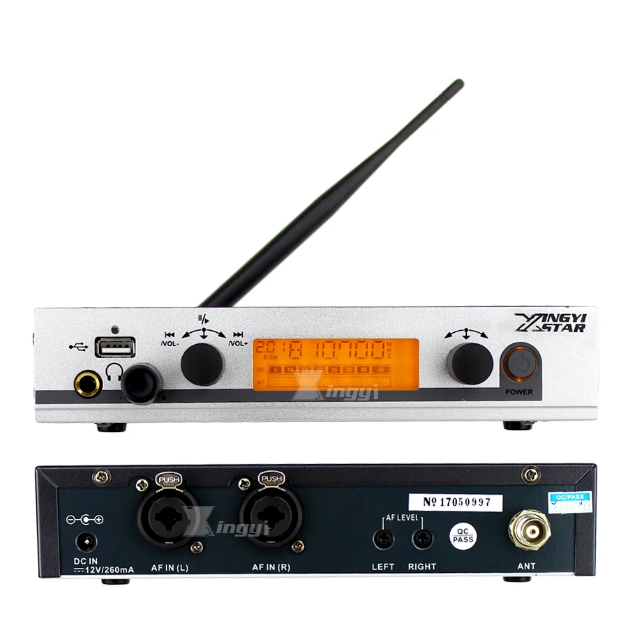 구매 진정한 다양성 무선 인이어 모니터 전문 무대 모니터 헤드폰 6 바디팩 수신기 무선 모니터링 송신기, 무대 모니터