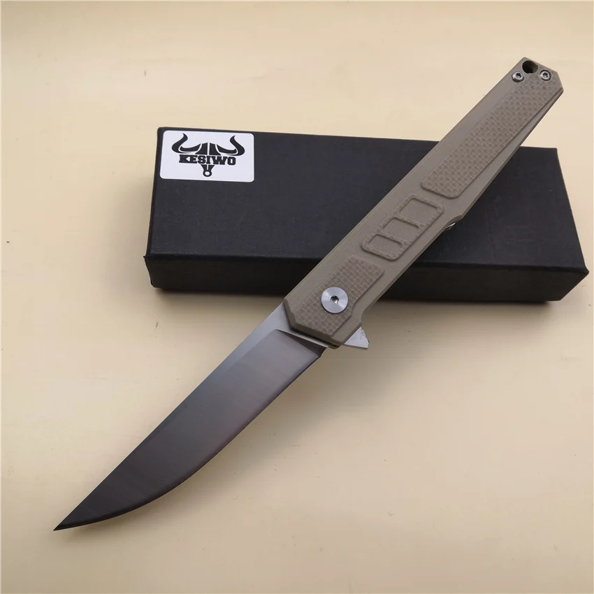 desert Kesiwo B20 карманный нож для повседневного использования складное лезвие 9cr18mov шариковый подшипник Флиппер складной нож G10 ручка нож для выживания на природе - Цвет: desert