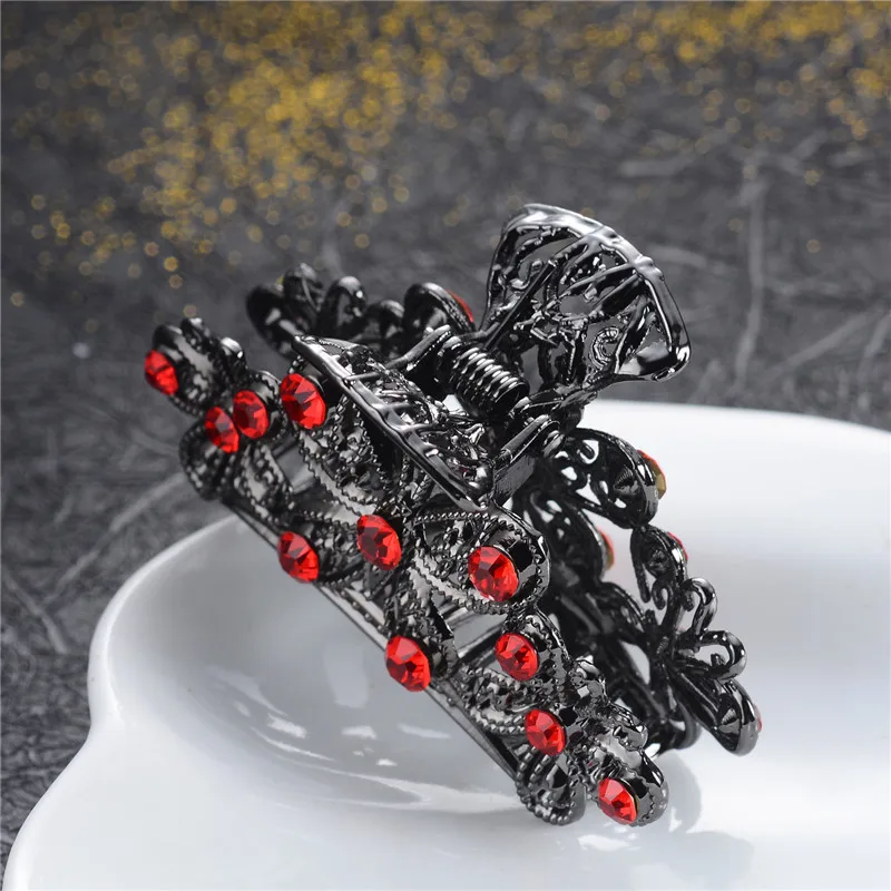 Модные аксессуары для волос женщин 1 шт. Винтажные заколки Стразы с цветами и