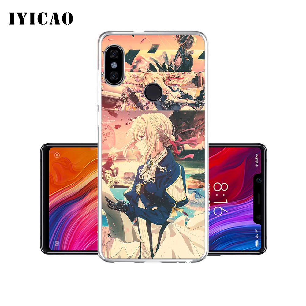 IYICAO Violet Evergarden Soft Silicone Phone Case for Xiaomi Mi 9 8 SE 6 A1 A2 Lite F1 MIX2S MIX3 TPU Cover | Мобильные телефоны и