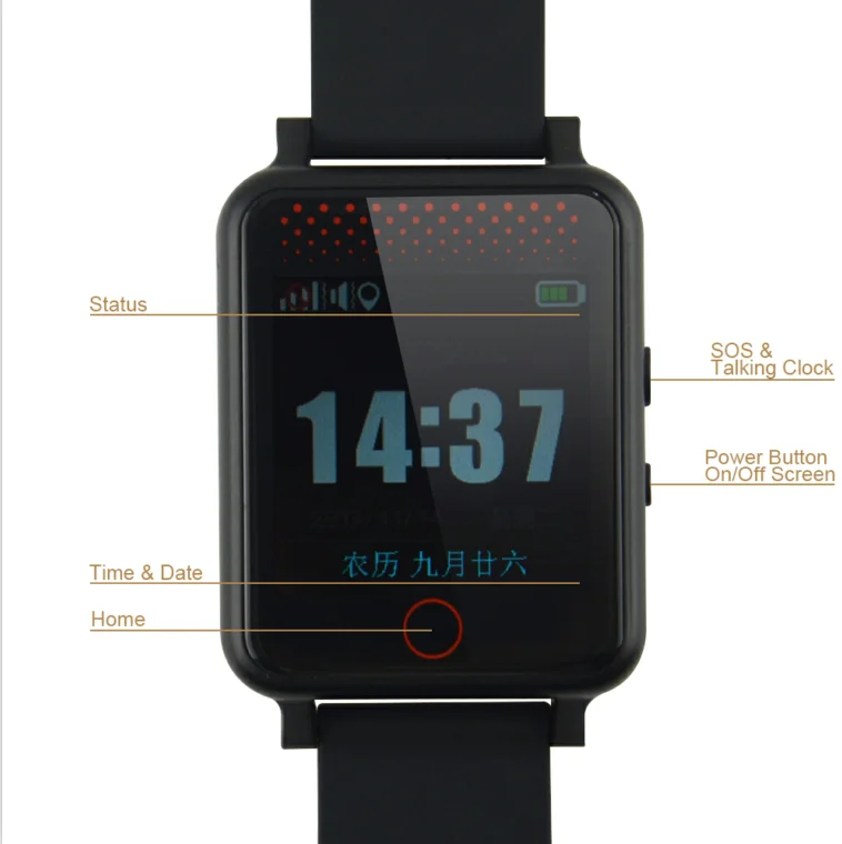 Умные часы с GPS трекером RF V36 умные для маленьких детей спортивные напоминания