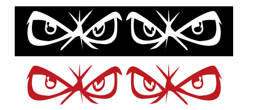 1 пара автомобильных наклеек с логотипом анимационных глаз для зеркала заднего