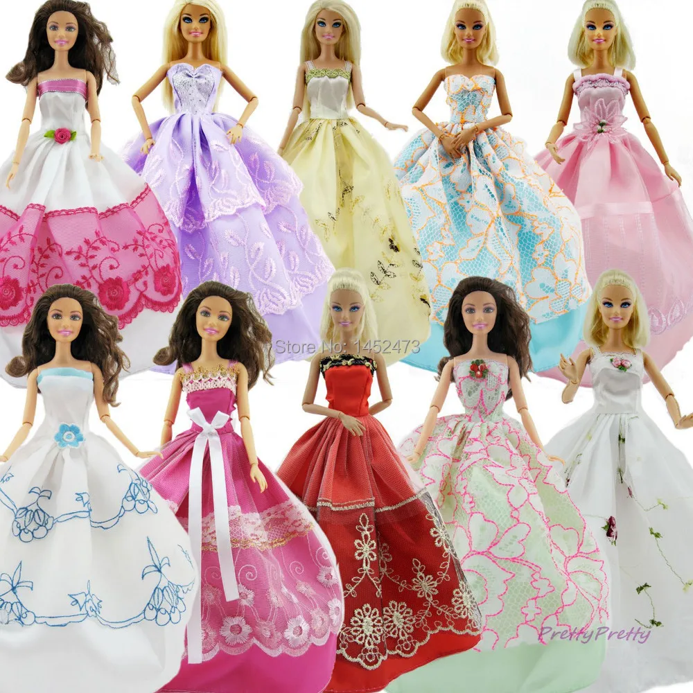 50 шт./партия BJD 1/6 Кукольное платье принцессы для куклы Барби платье ручной работы