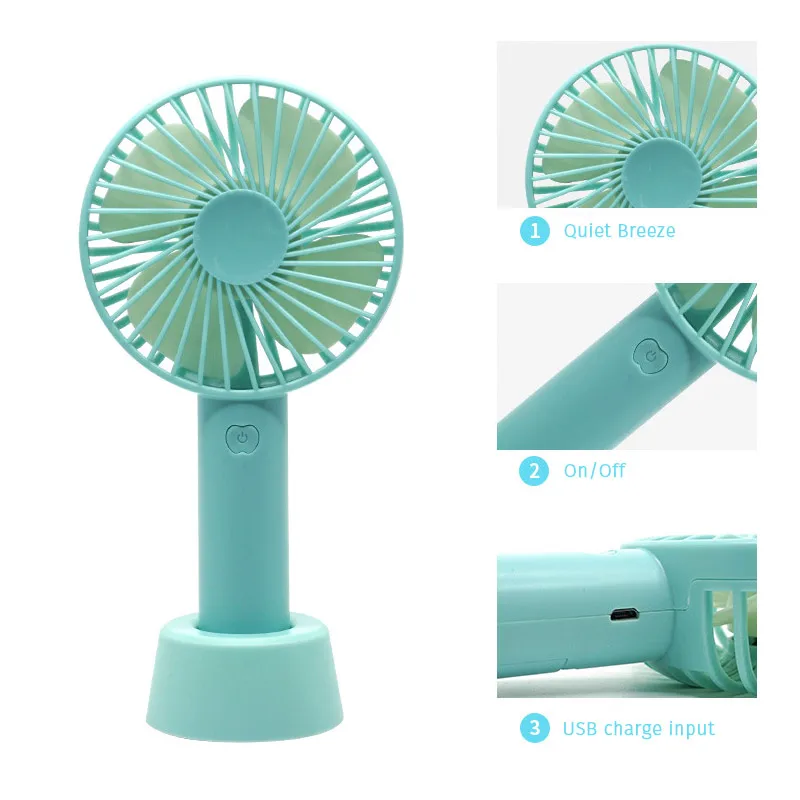 Portable Handheld Fan USB Rechargeable Fans with Li-ion 18650 Battery Destop For Home Travel Office Cooling Cooler | Компьютеры и офис