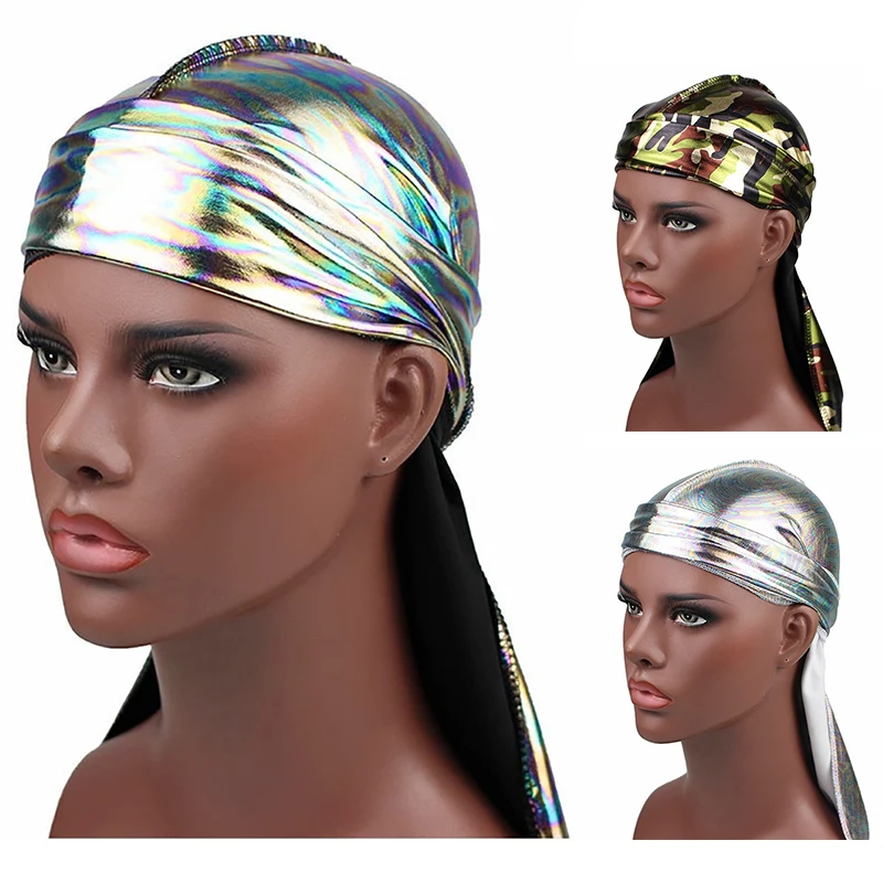 1 шт. Шелковый Мужской Атласный парик Durag бандана пиратская шляпа бандо Женская