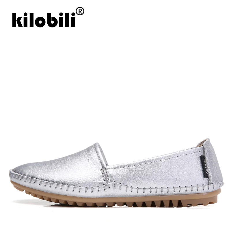Kilobili/2018 г. осенние женские туфли на плоской подошве женская обувь из натуральной