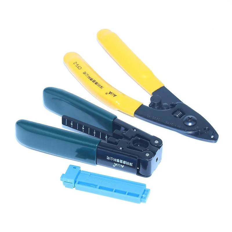 

Fiber Optic FTTH Tool Kit with AUA-30S Fiber Cleaver and Optical Power Meter 10Mw Visual Fault Locator Wire stripper