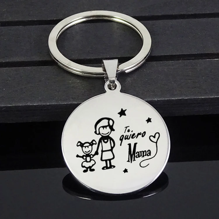 I Love Mama брелок лучшие продажи диск из нержавеющей стали кулон для женщин