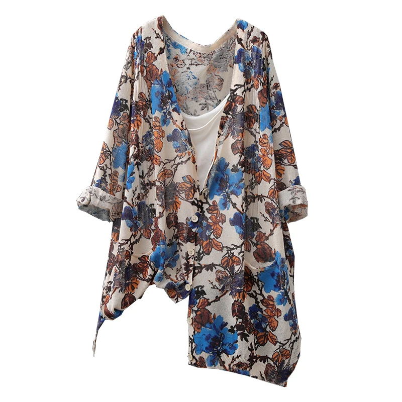 Летняя Блузка Модная ретро Женская трикотажная Повседневная рубашка 2019 новые