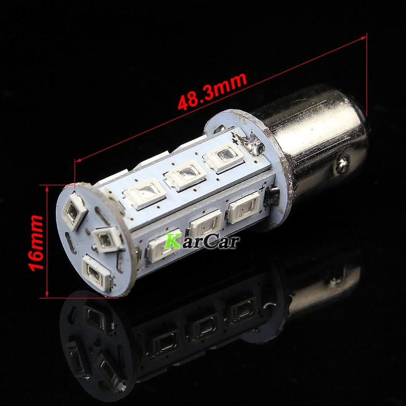 10 шт./лот 1157 5630 18SMD LED стробоскопических вспышек Bowens 12V BAY15D 2057 тормозные лампы P21/5W