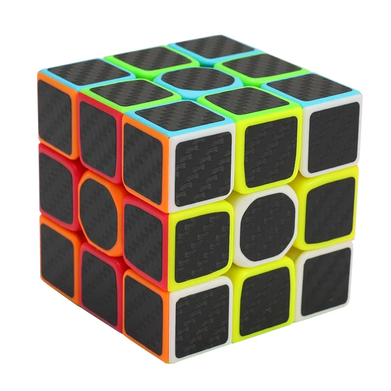 3x3x3 наклейка из углеродного волокна скоростные магические кубики головоломка