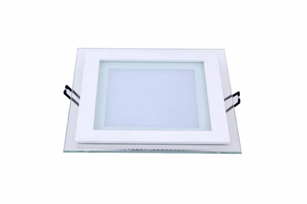 20 шт./лот Затемнения 12 Вт Площади LED стеклянная панель светильник потолочные