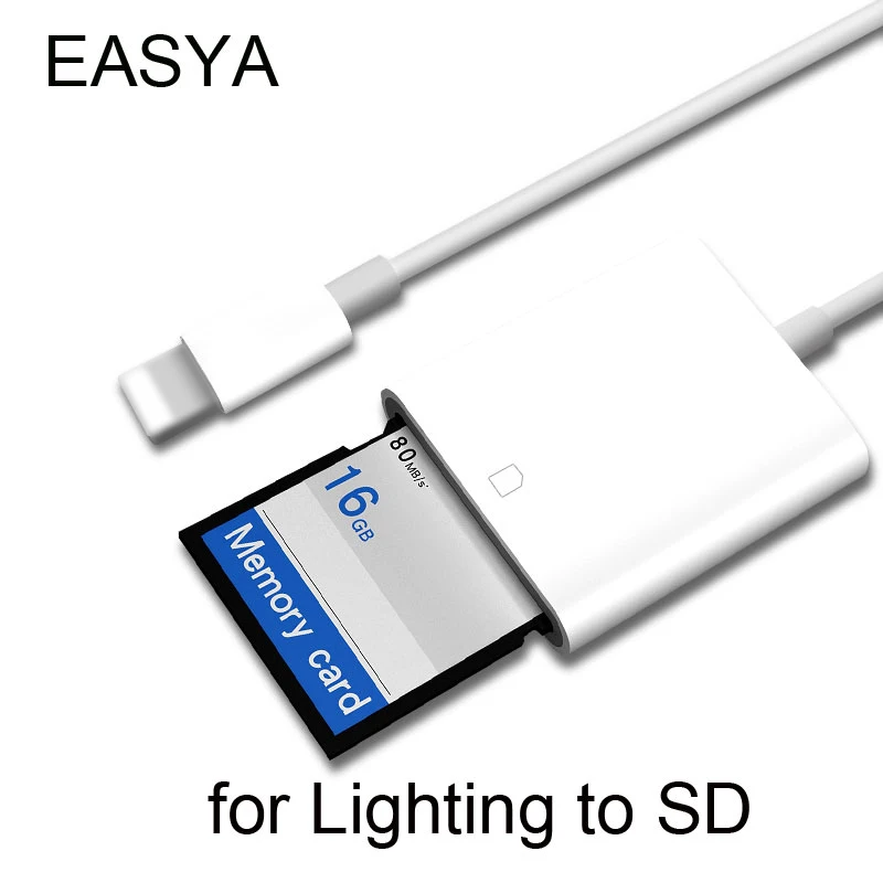 OTG кардридер для Lightning SD смарт-камеры Адаптер считывателей карт iPhone XR XS X 8 7 iPad Apple