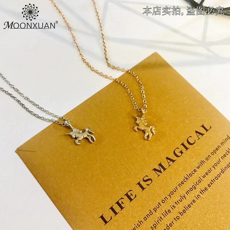 

Dogeared Unicorn Horse Choker Statement Gold Necklace Jewelry Kolye Colar Chain Women Collares Collier Collar Bijoux Femme Mujer