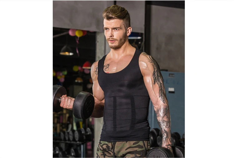 LANTECH мужской компрессионный жилет для бодибилдинга облегающий бега фитнеса