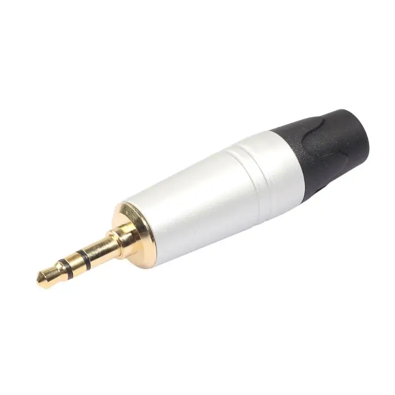 Alloyseed 1/5pcs 3 Pole Gold-plated 3.5mm Solder Connector Repair Headphone Jack Plug