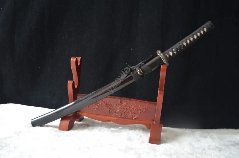 

Japanese Real Samurai Wakizashi 1060 High Carbon Steel Sword Training Traditional Handmade Blade Battle Ready can cut bambootree