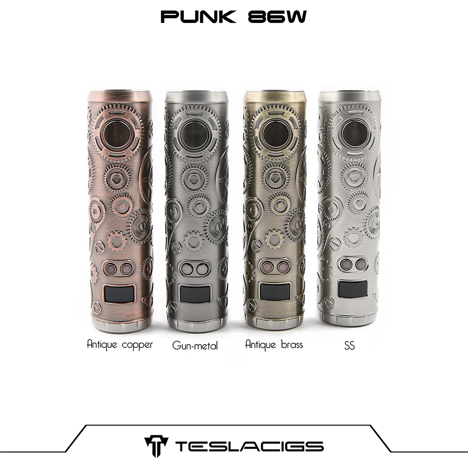 Оригинальный Teslacigs Tesla Punk 86 Вт бокс мод в стиле стимпанк электронные сигареты Vape Mod
