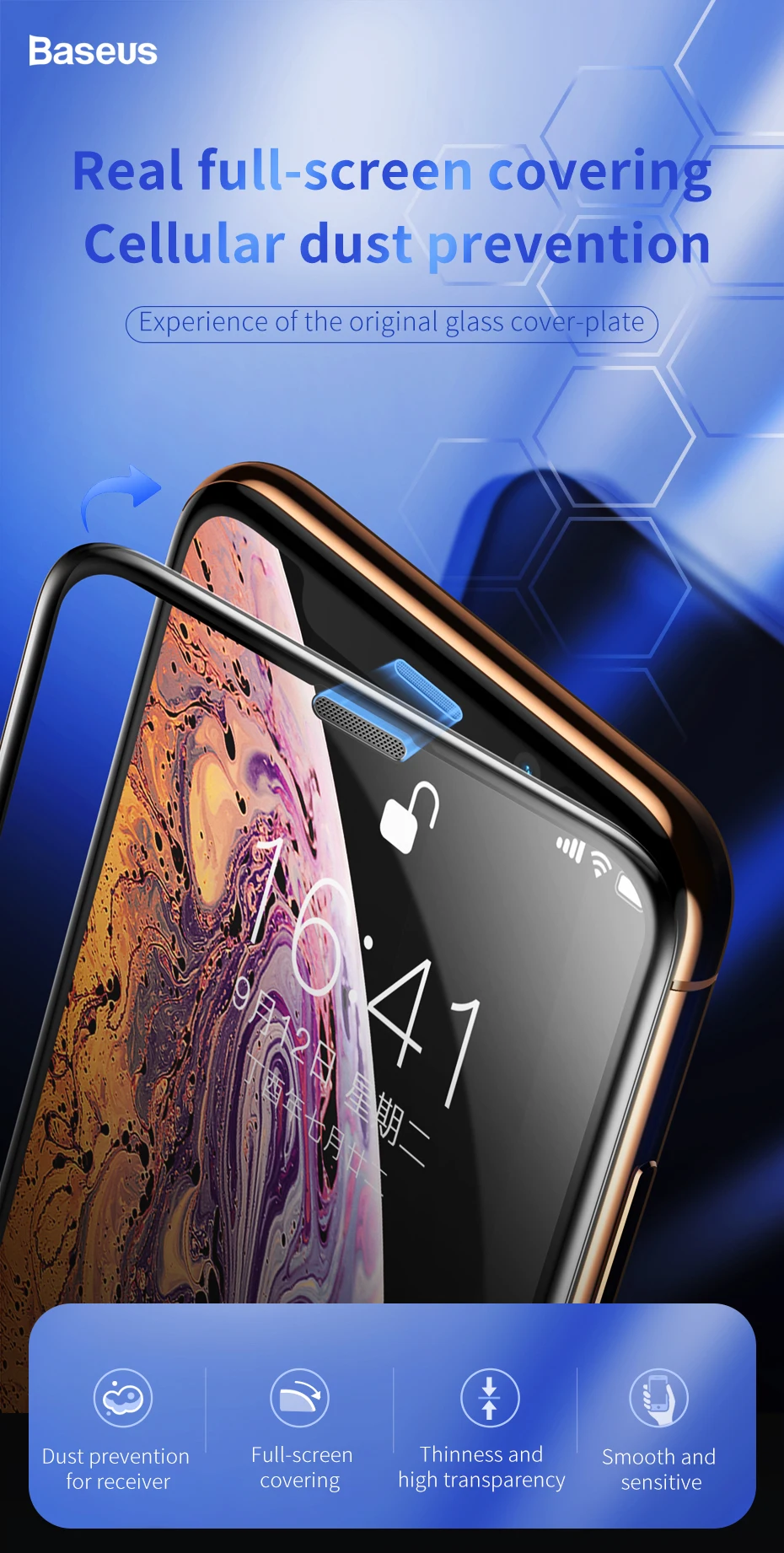 Защитная пленка для экрана Baseus 3D для iPhone XR 0,3 мм, ультратонкое Защитное стекло для iPhone Xs X Xs Max 7 8, переднее закаленное стекло