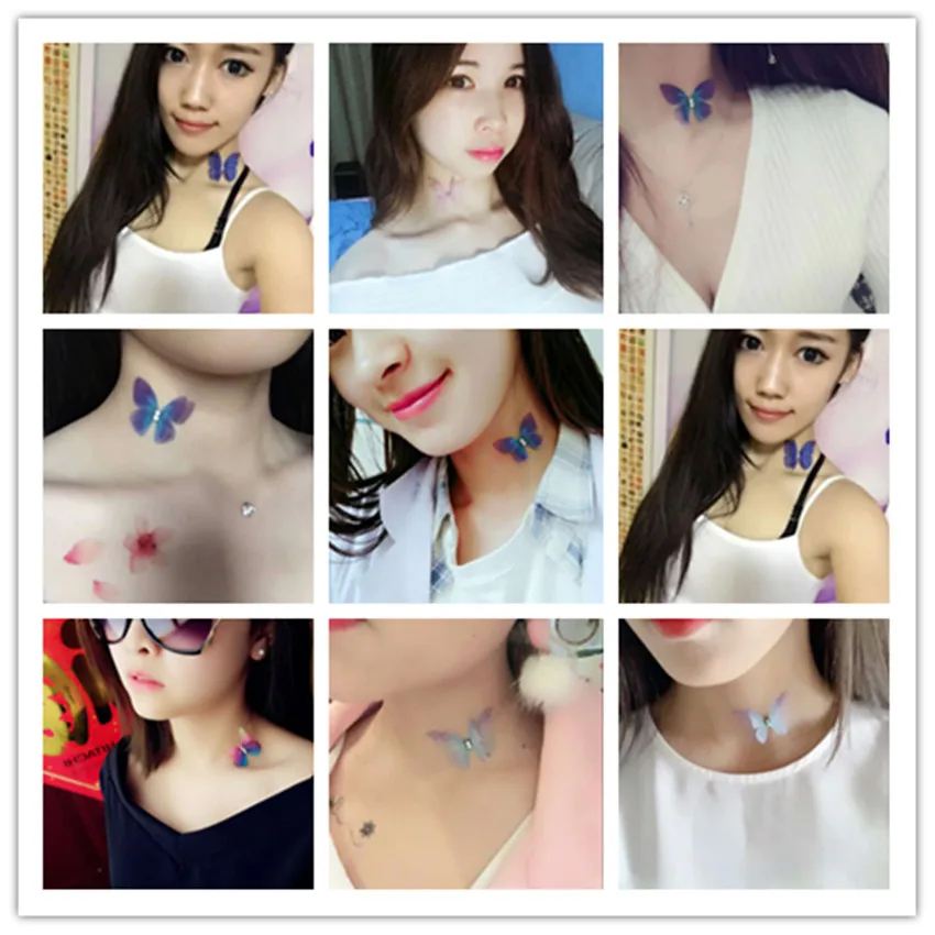 10 шт./лот прозрачная двухслойная цветная кружевная заколка-бабочка головной убор