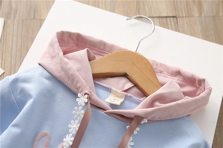 Retail!girls dress 2018 spring autumn baby girls fashion sweater hooded long sleeves children clothes 3-7 yrs | Детская одежда и