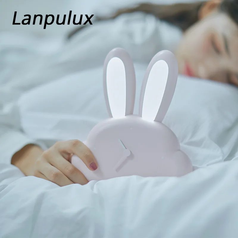 Lanpulux датчик движения лампа для детей розовый кролик ночные светильники