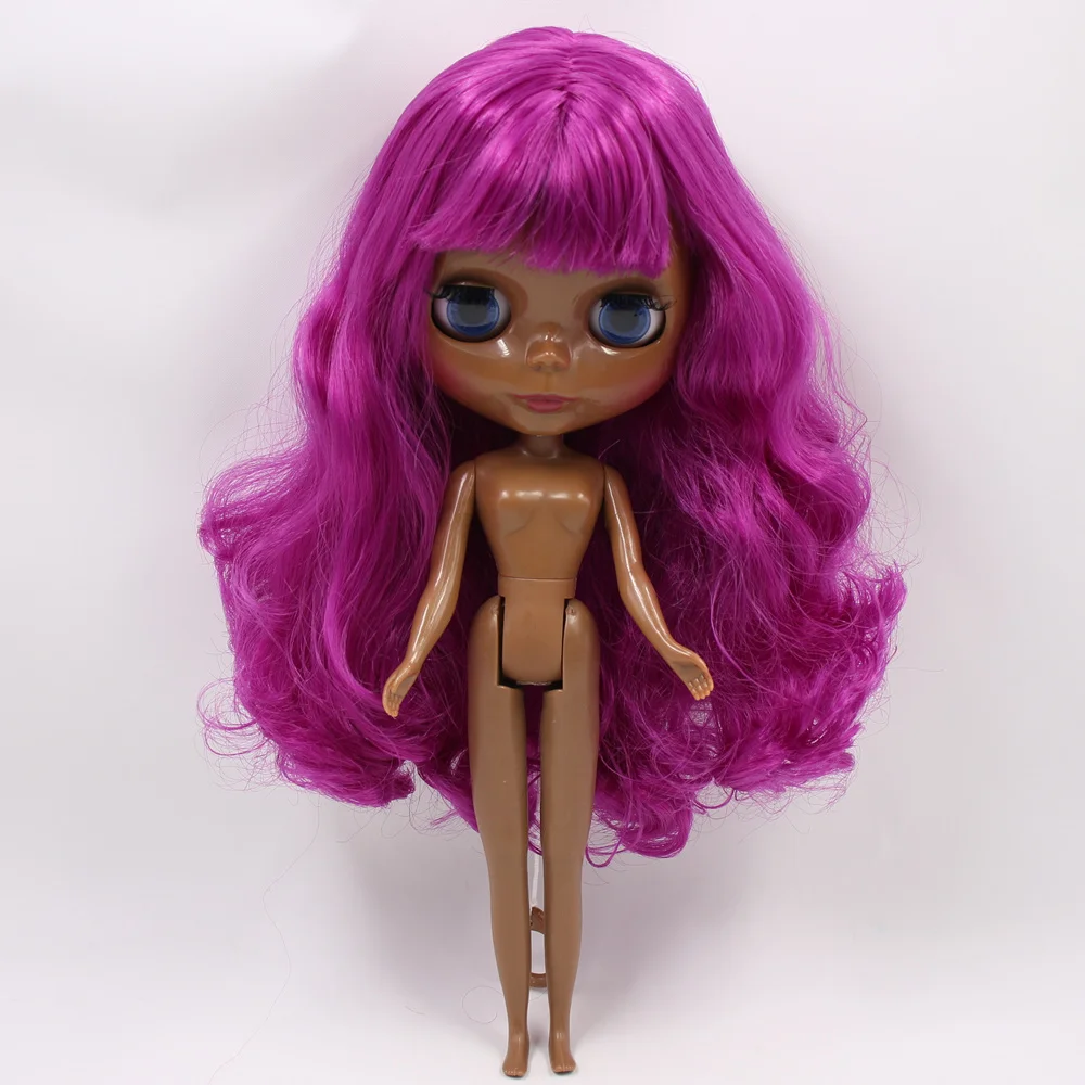 Ледяные обнаженные куклы Blyth No. BL732 фиолетовые волосы для тела 1/6 bjd, pullip, licca, jerryberry