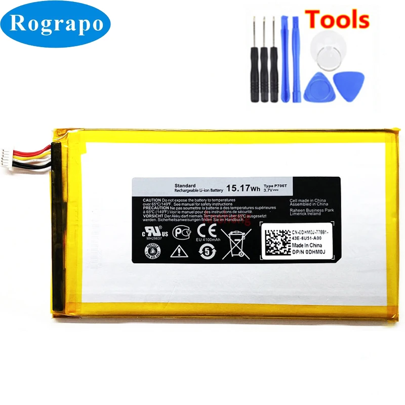 

New Full 4100mAh P706T Replacement Battery For DELL Venue 7 3730 Venue 8 3830 T02D T01C T02D002 T02D001 0CJP38 02PDJW Tablet PC