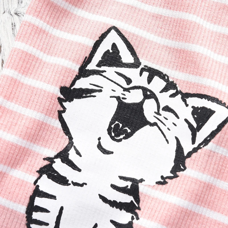 Летний милый жилет в полоску с кошкой собака питбултерьер маленькая большая