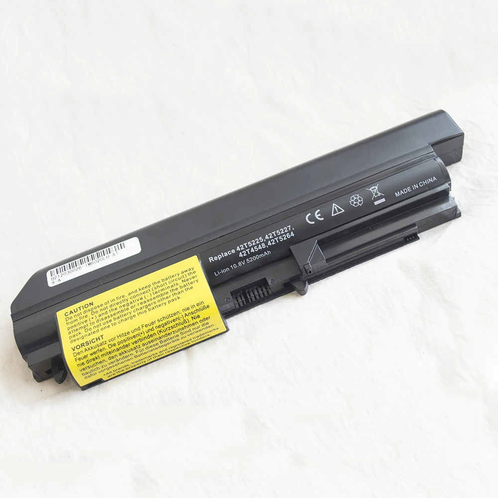 Новый аккумулятор для ноутбука Lenovo ThinkPad R61 T61 R61i R61e T61p T61u Z60t Z61t R500 R61I R400 T400 6