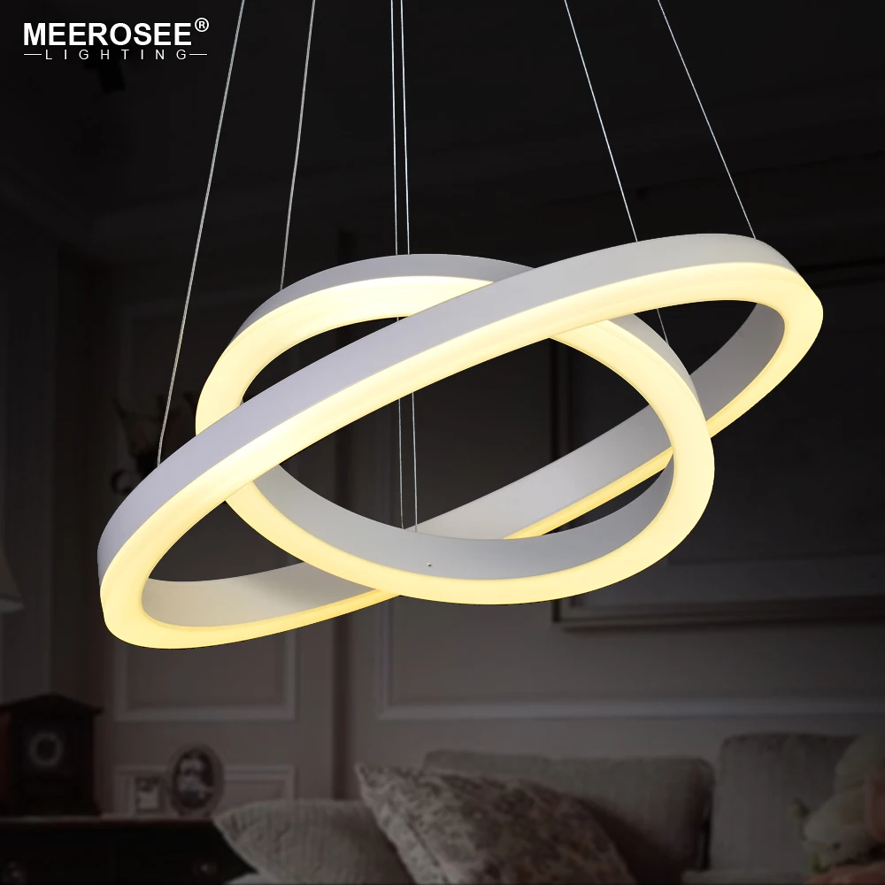

2018 New 2 Rings LED Pendant Lights Modern Luminaires For Living Dining room LED Lustre Lamparas de techo Hanging Lighting