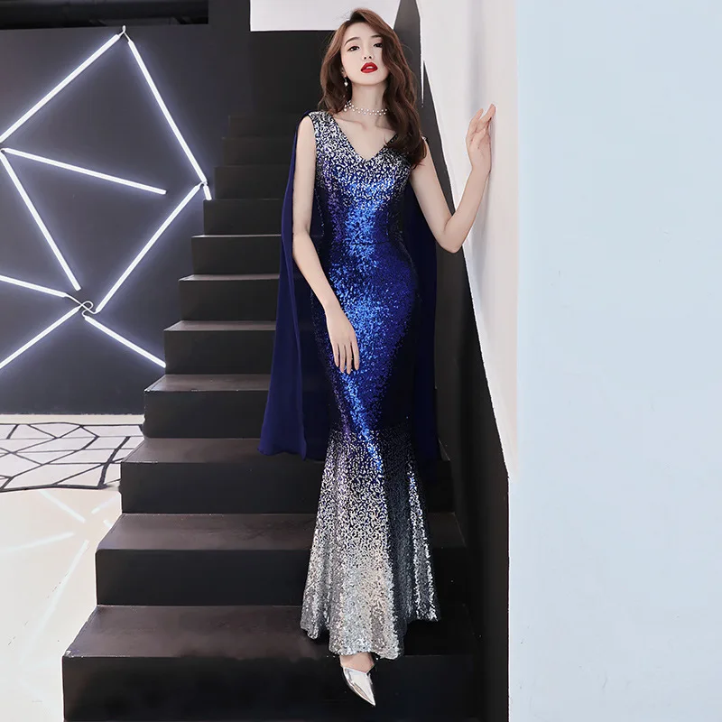 

Plus Size 3XL Sexy Mermaid Sequins Dress Long Qipao Bride Cheongsam Dress Vestidos Chinos Oriental Wedding Gowns Party Dresses