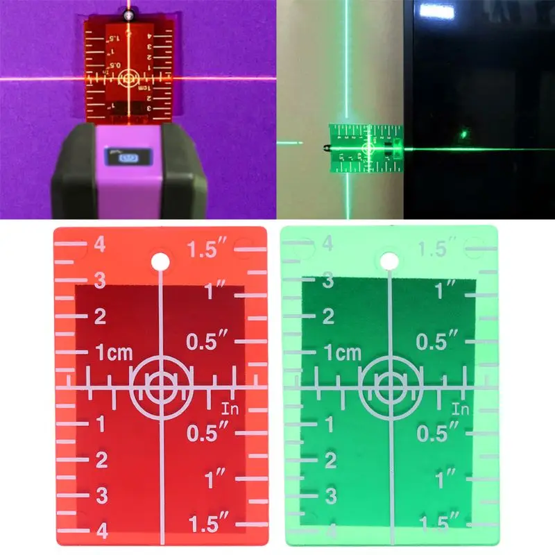 Лазерная Целевая карточная пластина для зеленого и красного лазерного нивелира