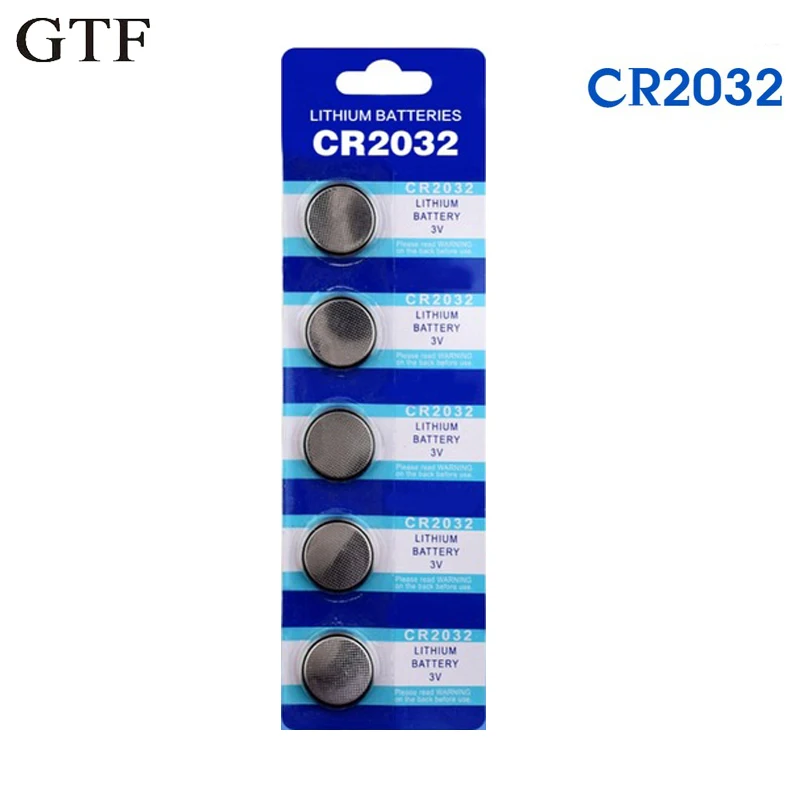 GTF 5 штук упак. 3 в CR2032 батарейка 5004LC ECR2032 батарея для монет литиевая часов