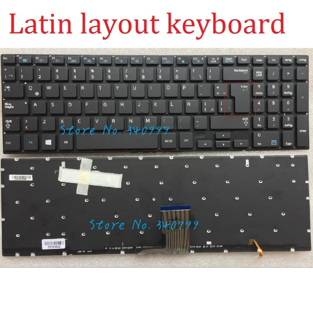 para Samsung 770z5e Np770z5e Np780z5e Np880z5e Np670z5e Teclado Espanhol Latino Preto Backlit Novo sp la Teclado de substituição