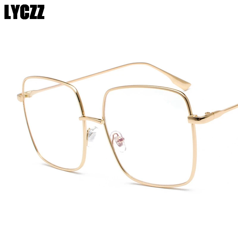 LYCZZ 2019 мужской женская мода квадратный негабаритных солнцезащитные очки для