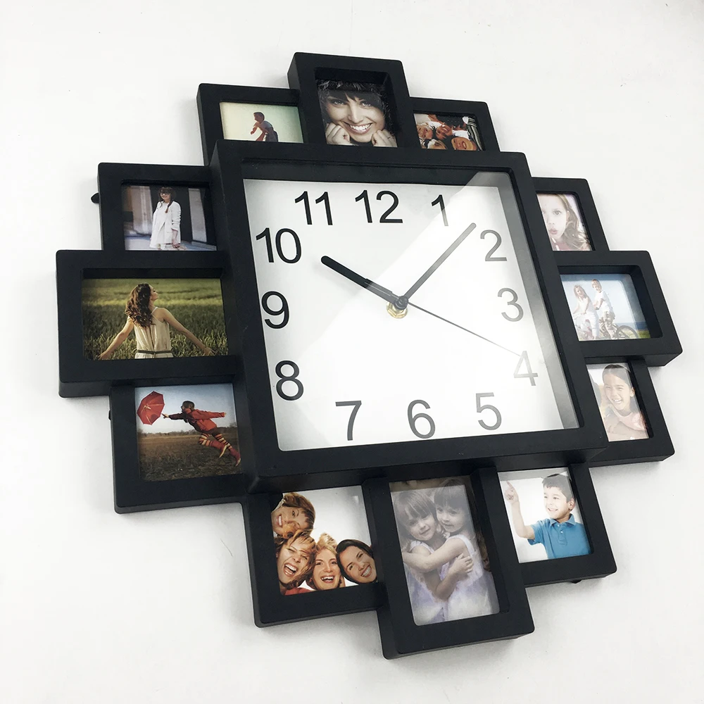 DIY современный дизайн настенные часы фоторамка пластиковые художественные