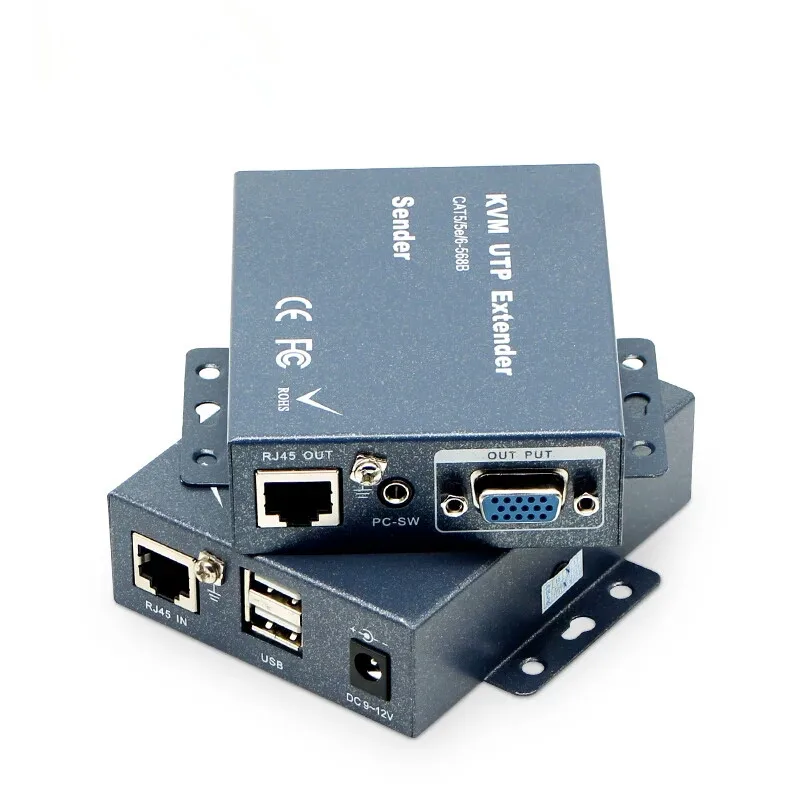 Квм удлинитель VGA 300 м USB 2 0 кабель CAT6 RJ45 3 5 футов приемник передатчик видеосигнала