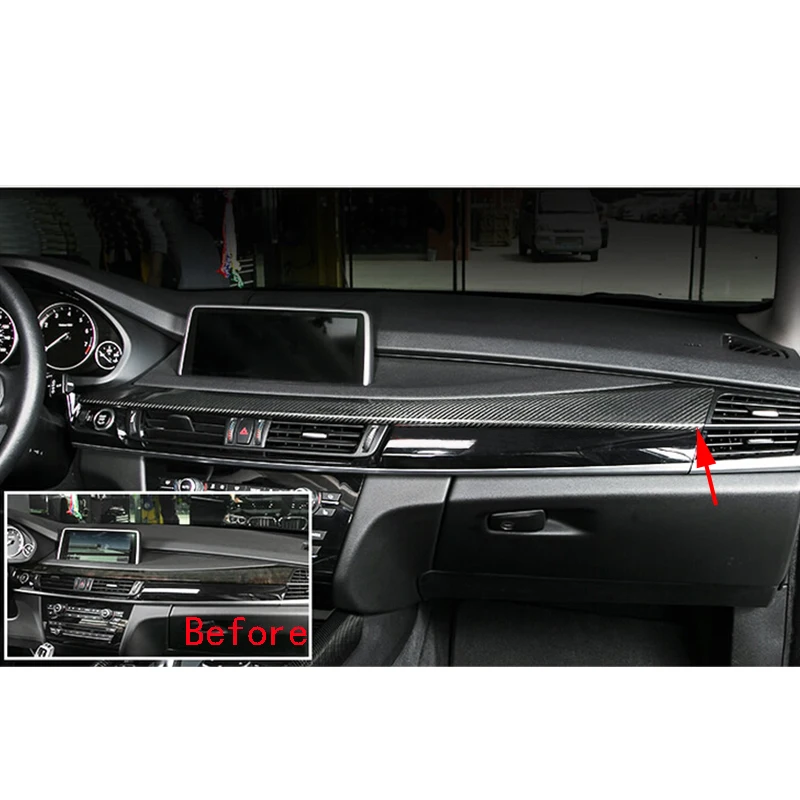 Автомобильные аксессуары 100% Реальные углеродного волокна консоли рамки полосой