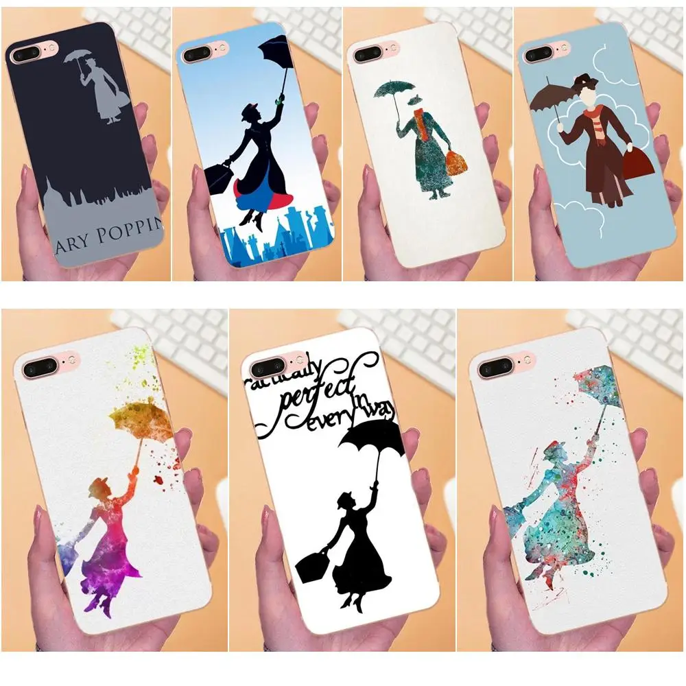 Мягкий чехол из ТПУ для Apple iPhone 4 4S 5 5C 5S SE 6 6S 7 8 Plus X XS Max XR Mary Poppins|Чехлы-накладки| |