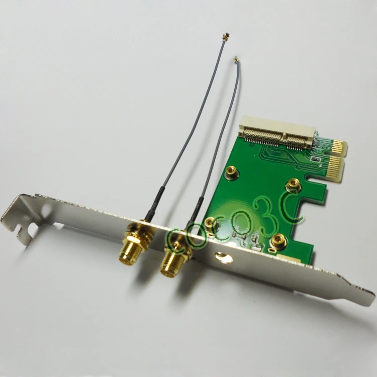 Бесплатная доставка Mini pci e беспроводной сетевой карты для адаптер PCIe WLAN с 2 шт.