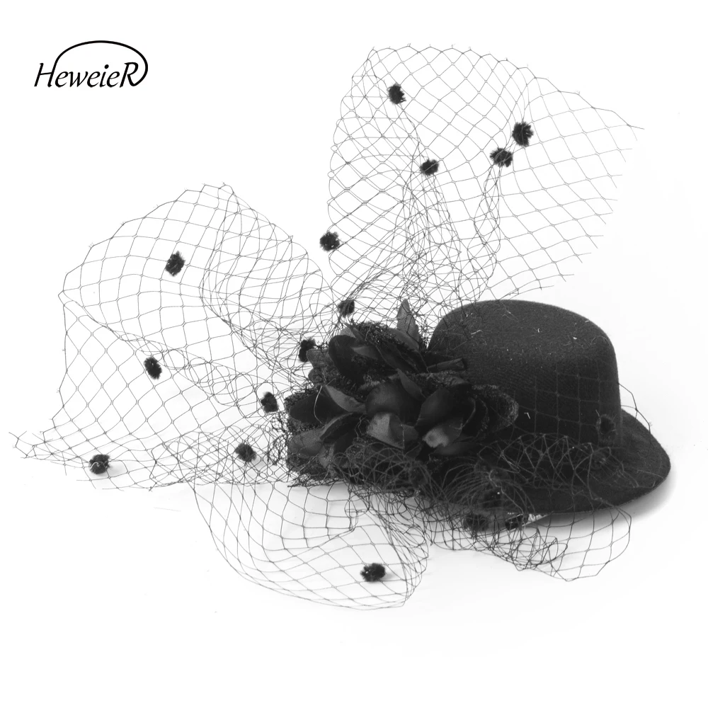 Для женщин леди чародей Мини Top Hat Кепки коктейльное вечерние головной убор свадебный цветок невесты Головные уборы ручной работы