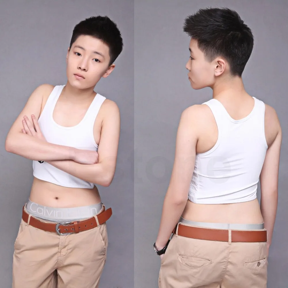 

5 Sizes Lesbian Tomboy Casual Breathable Buckle Short Chest Breast Binder Trans Lesbian Tomboys Size S-2XL Drop ship #
