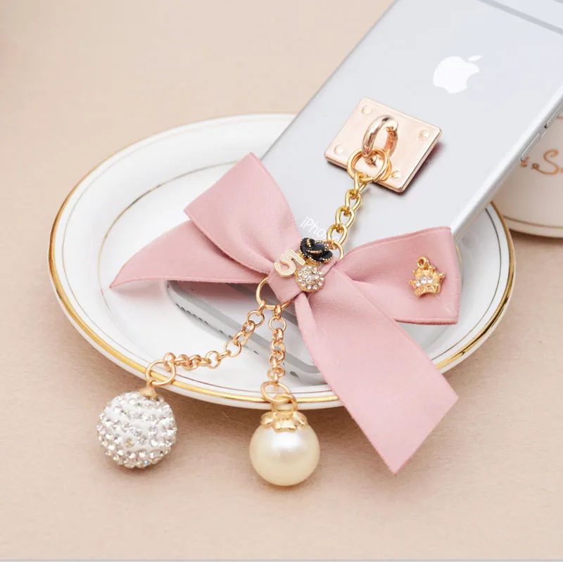

Bowknot Keychain Bag Pendant Car Ornaments Charm For Women Key Chain Buckle Key Ring Porte Clef EH648