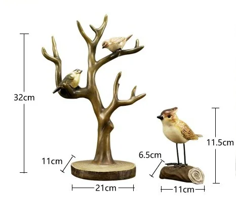 Украшения в стиле американской деревни ретро ветки птицы вилки стеллажи для