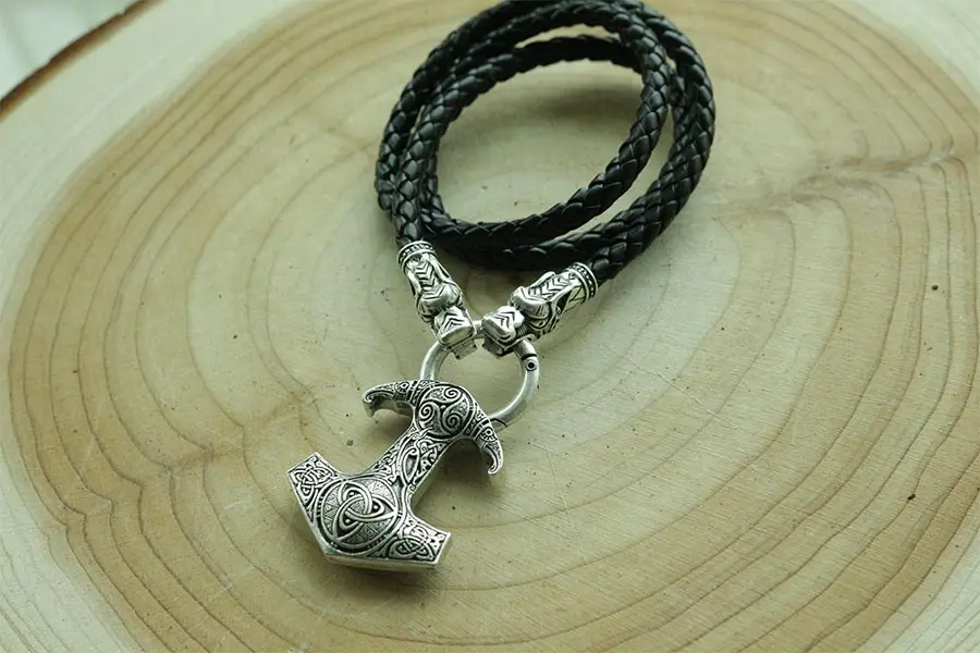 1 шт. lanseis viking кулон с вороном скандинавских языческих мужчин ожерелье Ворон Mjolnir молоток