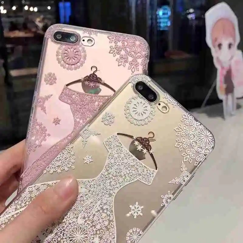 Japanese Girl Style Phone Case For IPhone X 7 8 Plus Cases Soft Silicon PU Cherry Blossoms Cover Iphone 6 S 8plus Capa |