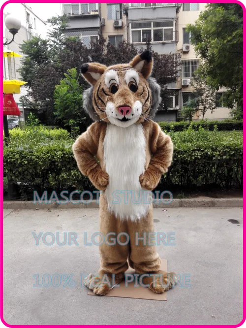 Костюм талисмана бобкота дикая кошка маскарадный костюм аниме косплей комплект