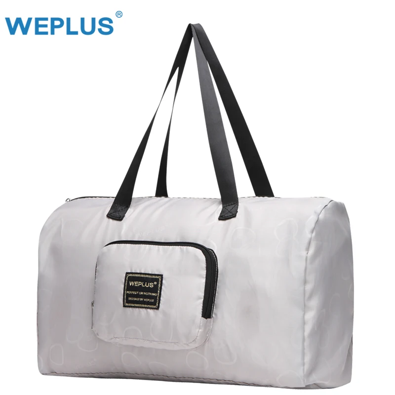 Gray WEPLUS дорожная сумка для женщин водонепроницаемый чемодан Складная Duffle Сверхлегкий холщовый мешок мужчин - Цвет: Gray