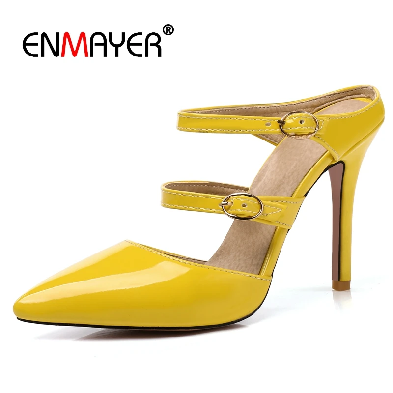 ENMAYER/Классические свадебные туфли на очень высоком тонком каблуке Zapatos Mujer Tacon